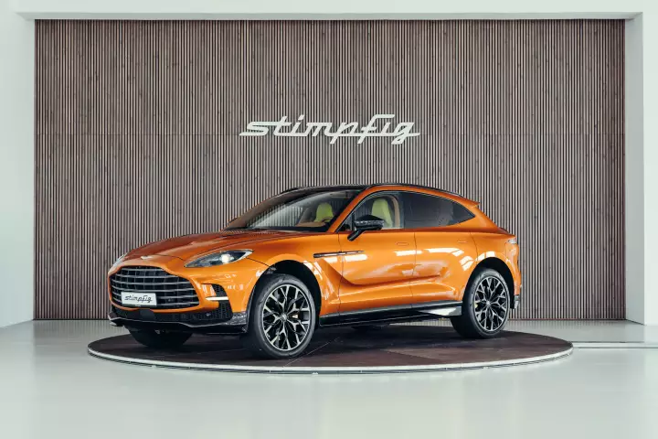 Aston Martin DBX 707 painted in Golden Saffron
