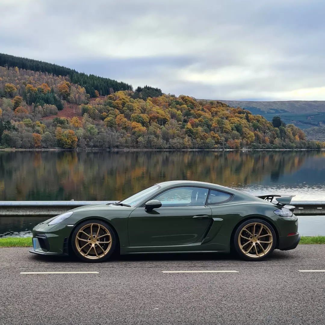 Porsche Cayman GT4 (718) painted in Nato Olive