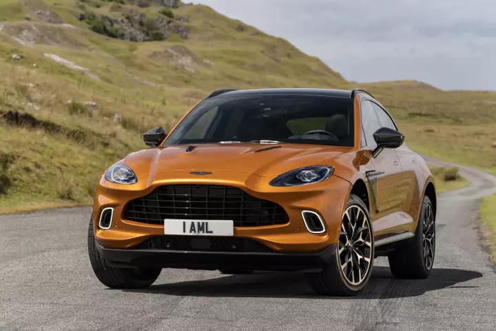 Aston Martin DBX painted in Golden Saffron