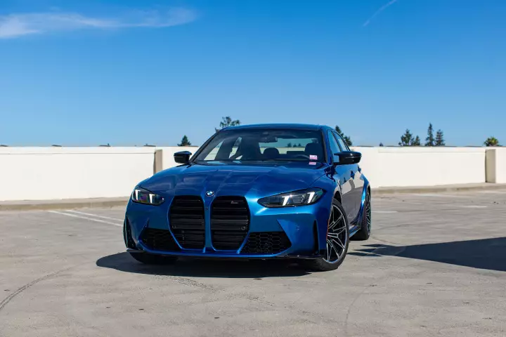 BMW M3 (G80) painted in Sonic Speed Blue