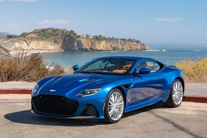 Aston Martin DBS Superleggera painted in Ming Blue