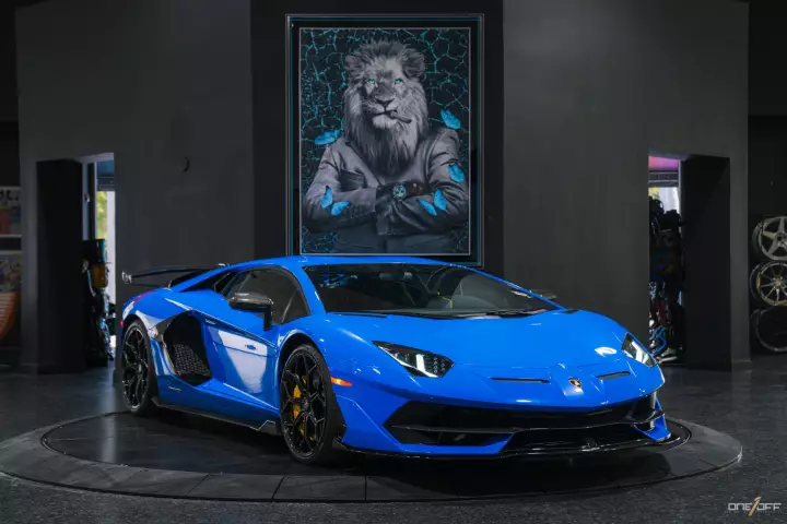 Lamborghini Aventador SVJ (LP770-4) painted in Blu Nila