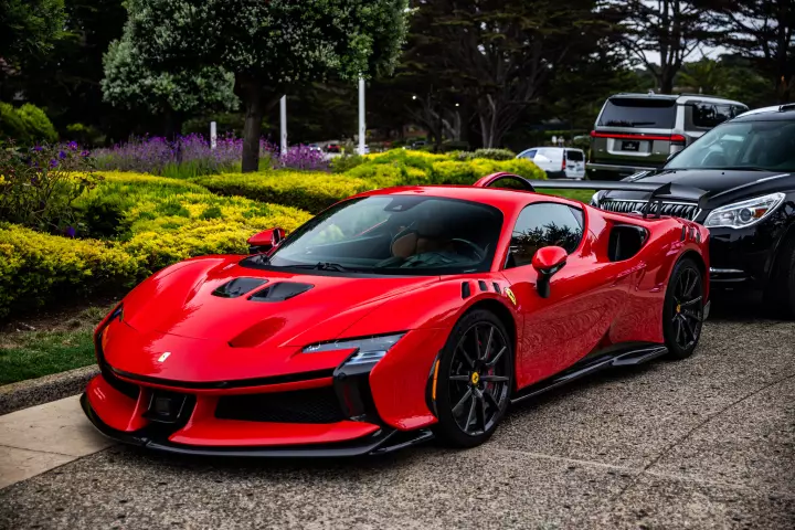 Ferrari SF90 XX Stradale painted in Rosso Corsa