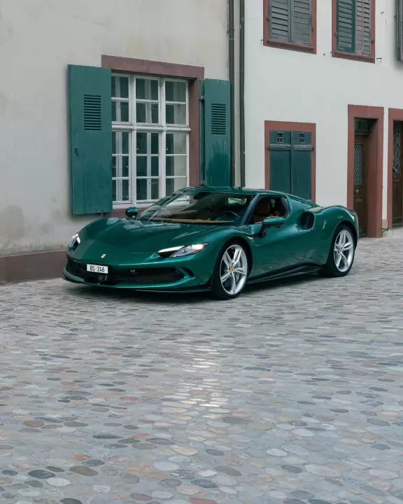 Ferrari 296 GTB painted in Verde Pino