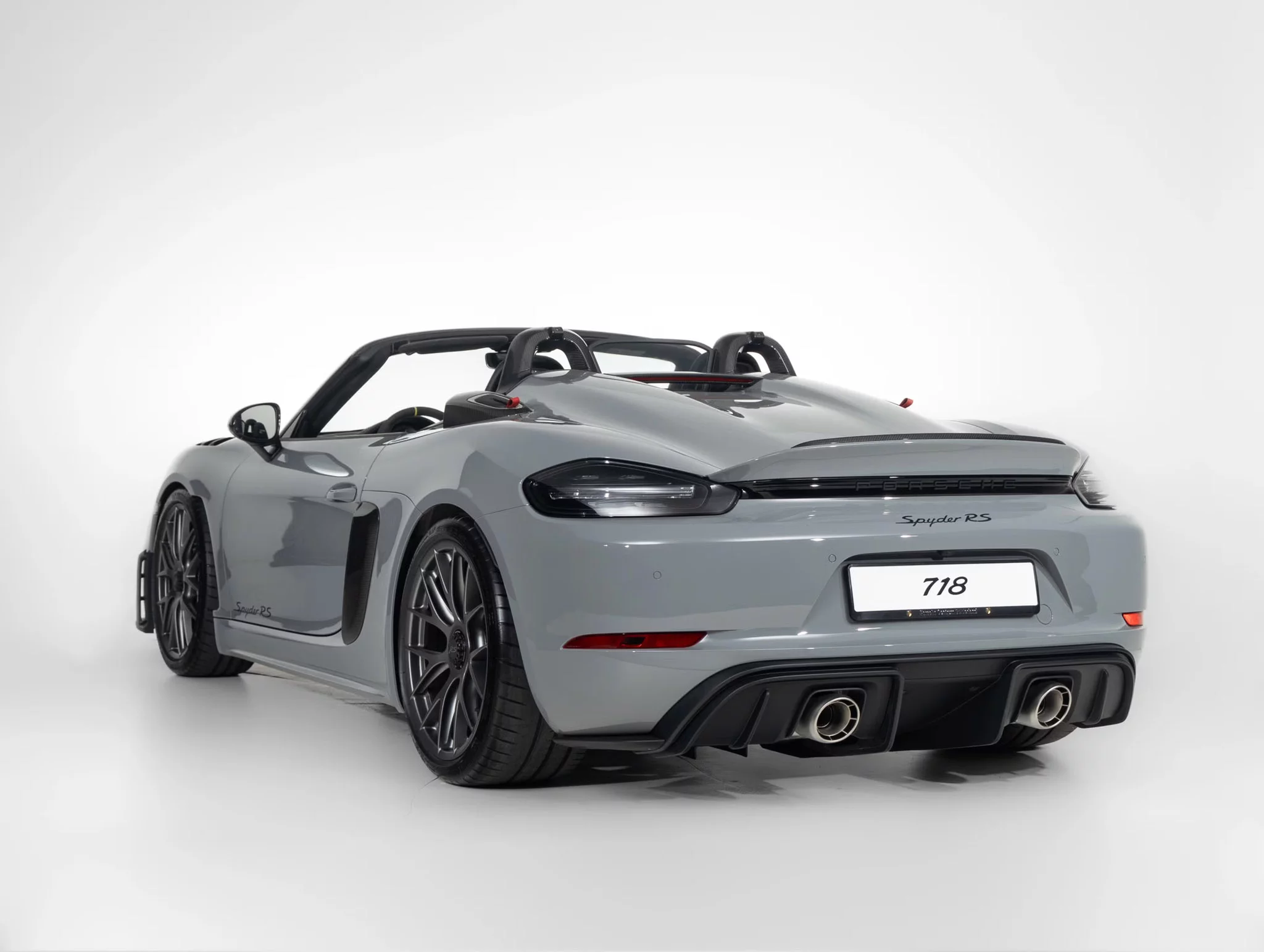 Nardo Grey Porsche 718 Spyder RS