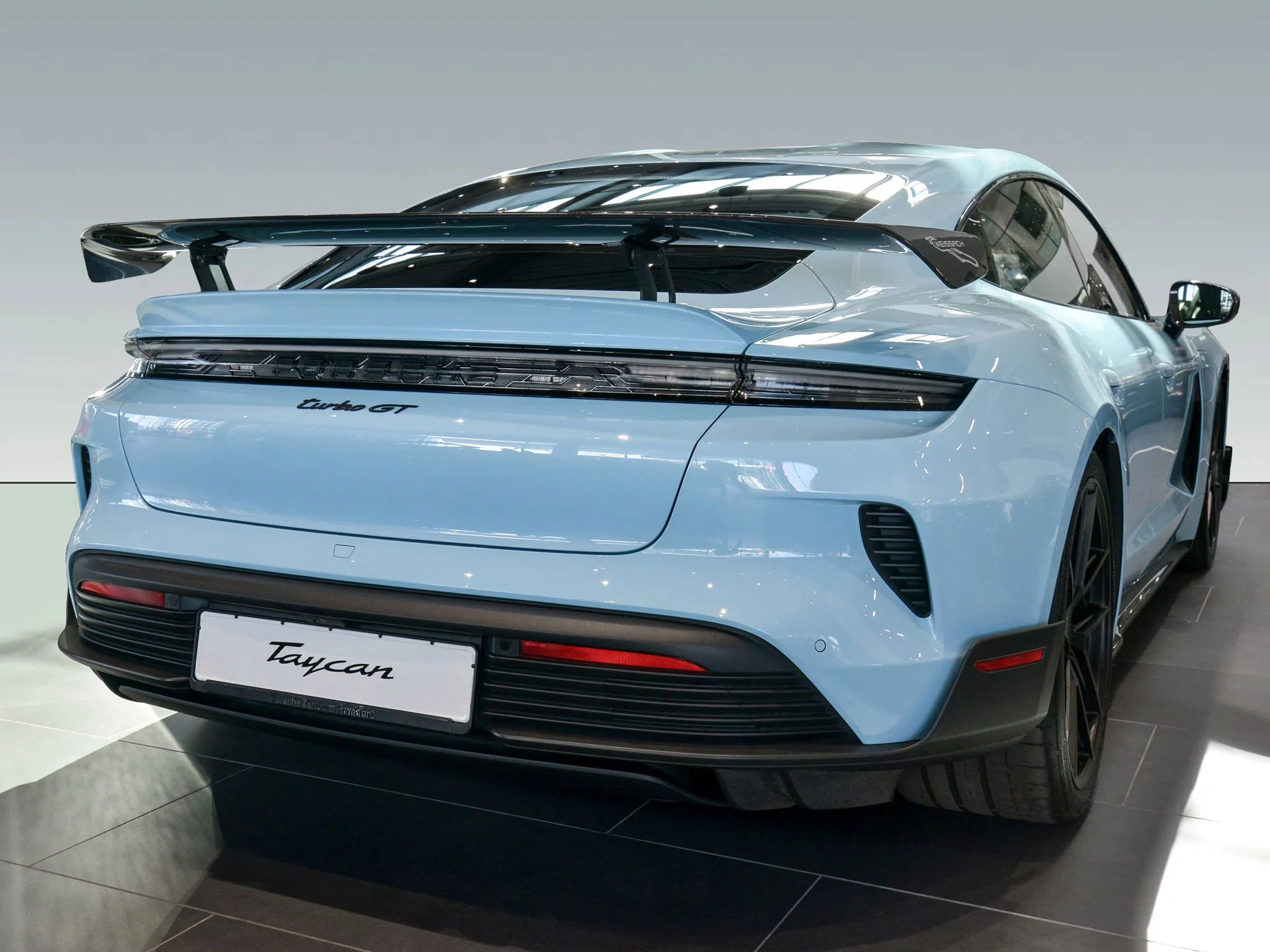 Gulf Blue Porsche Taycan