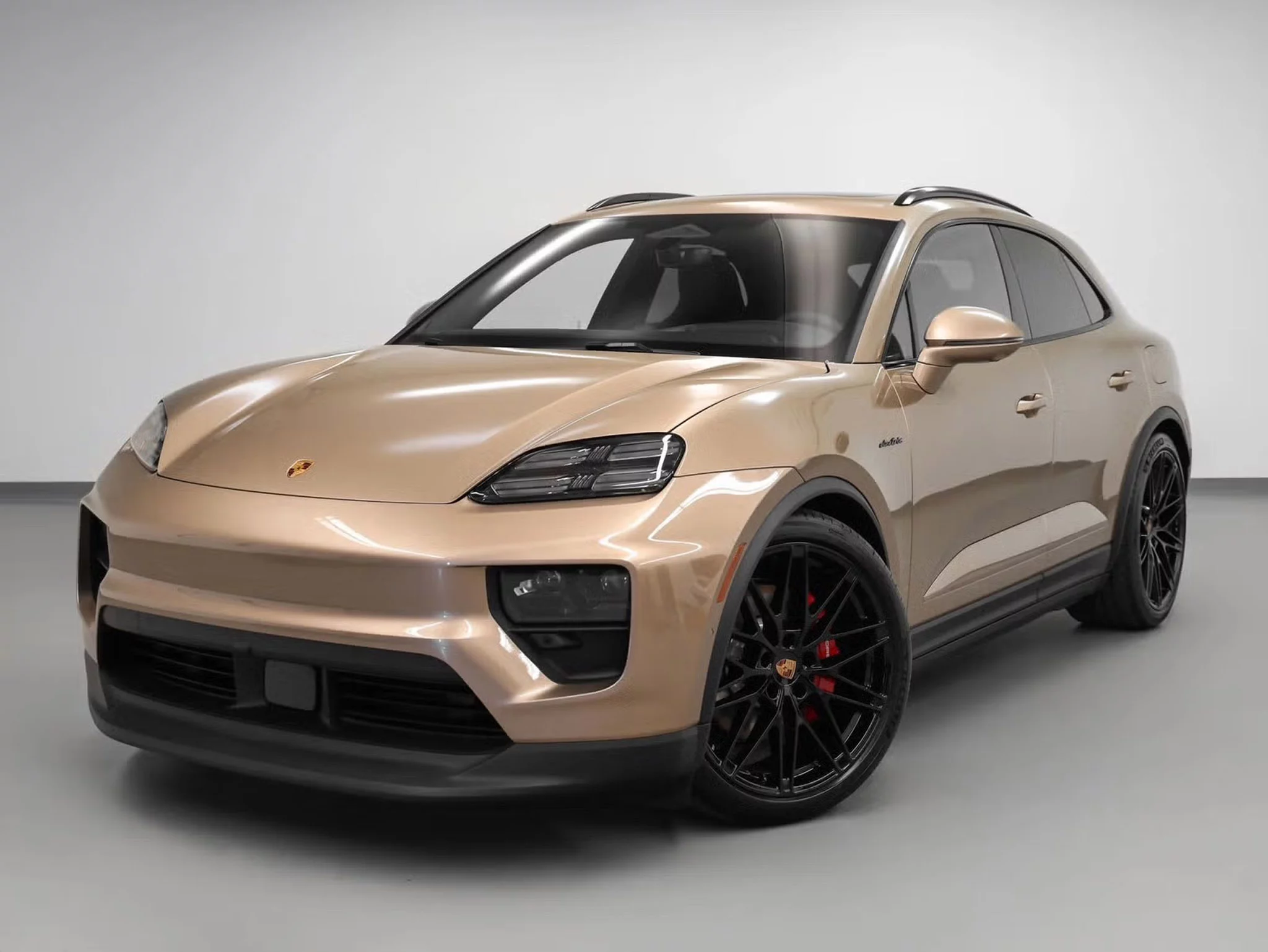 Gold Bronze Metallic Porsche Macan Electric