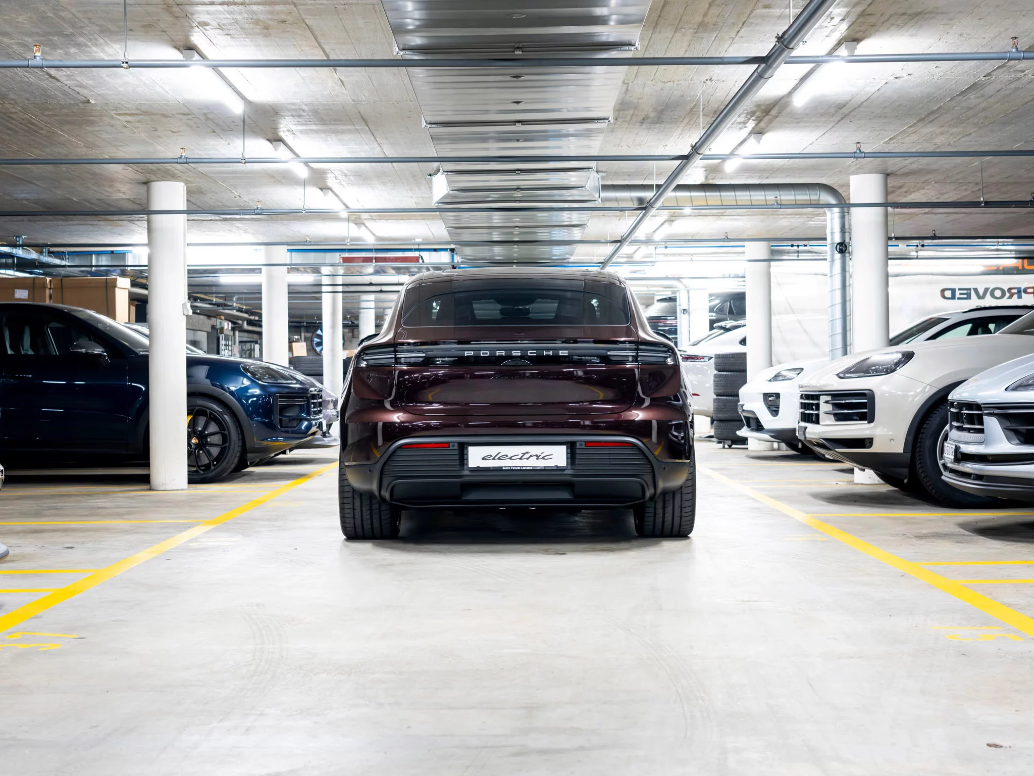 Copper Ruby Metallic Porsche Macan Electric