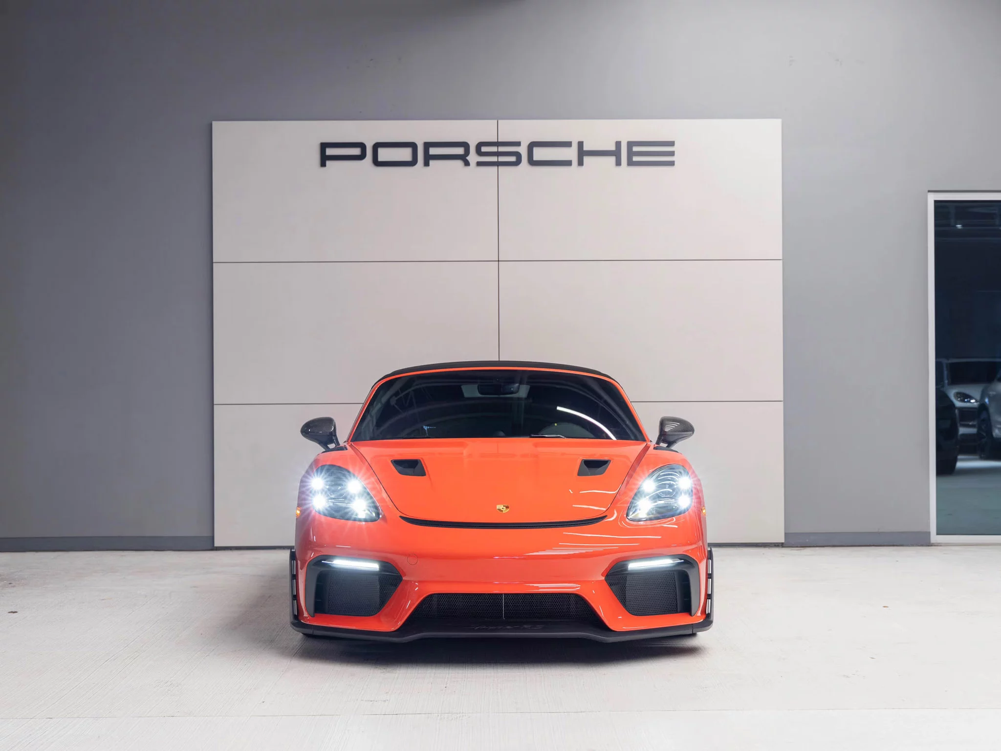 Lava Orange Porsche 718 Spyder RS