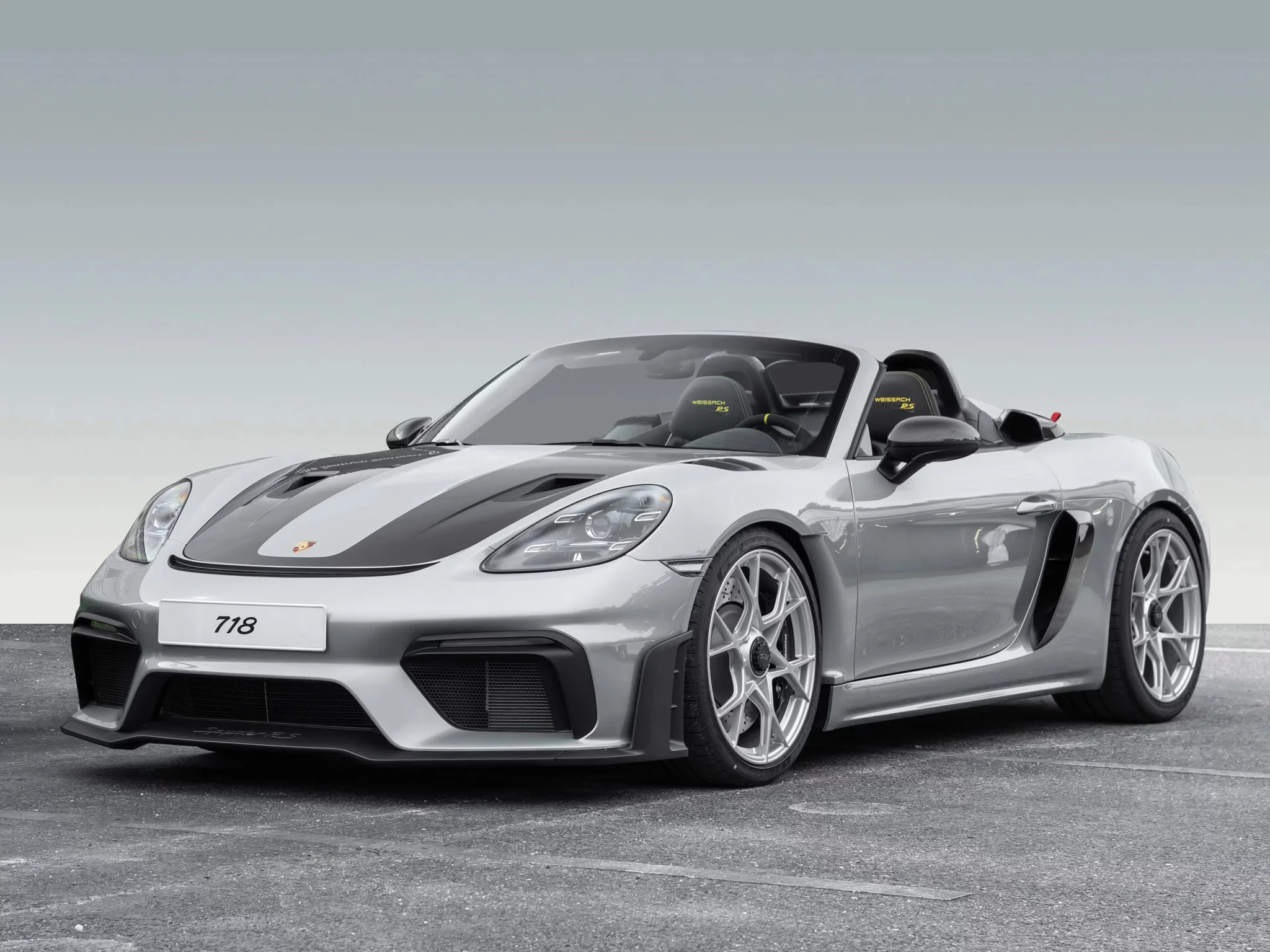 Fish Silver Grey Metallic Porsche 718 Spyder RS