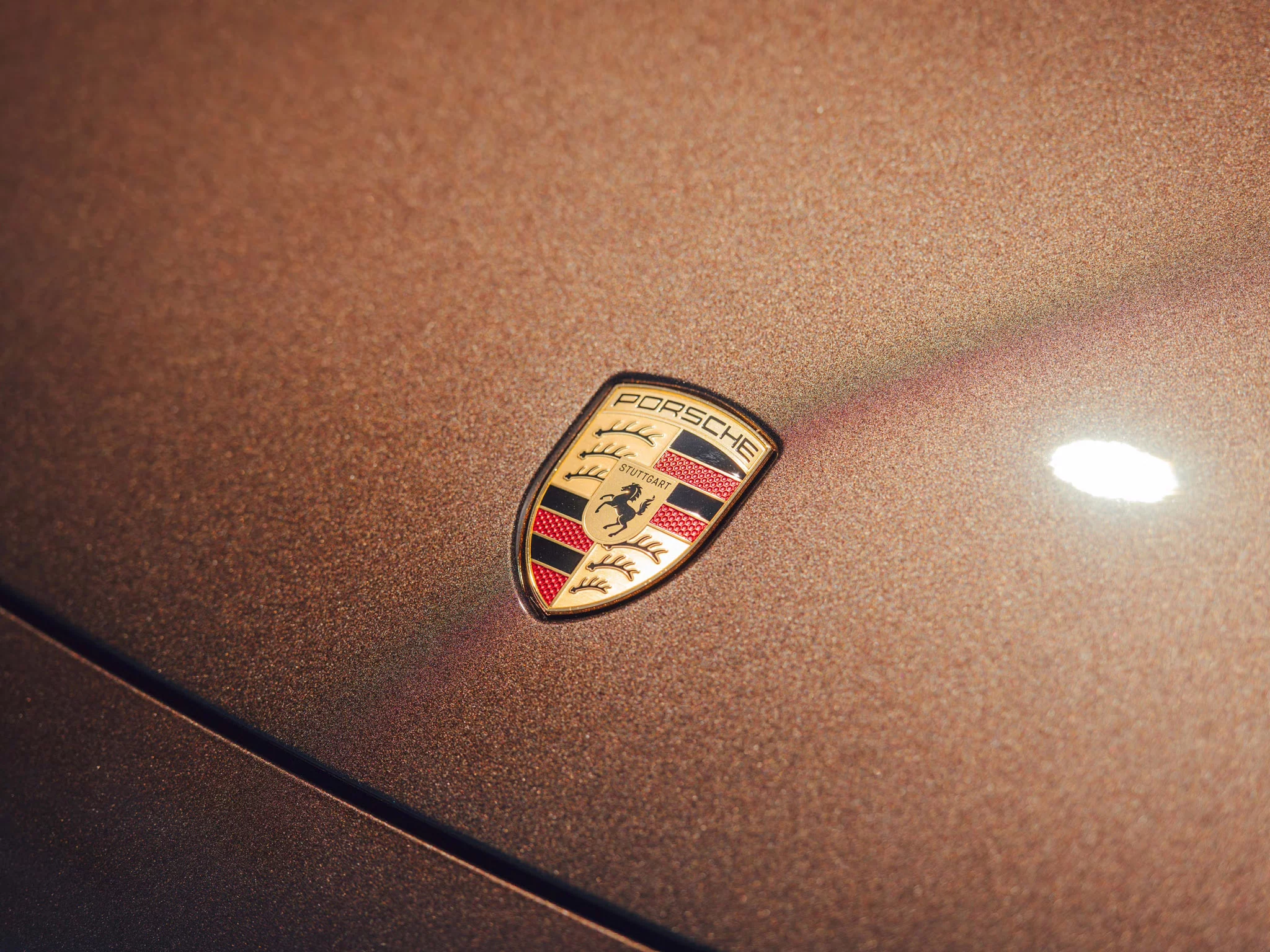 Macadamia Metallic Porsche Macan Electric