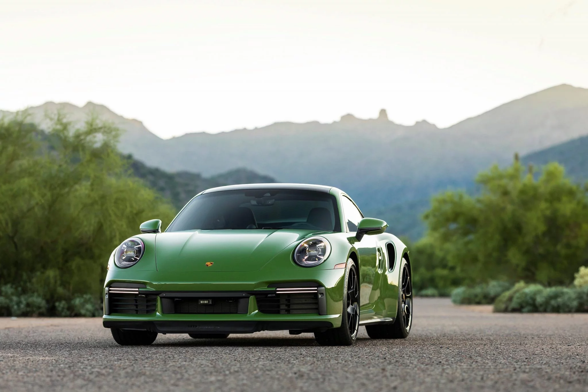 Olive Green Porsche 911 Turbo