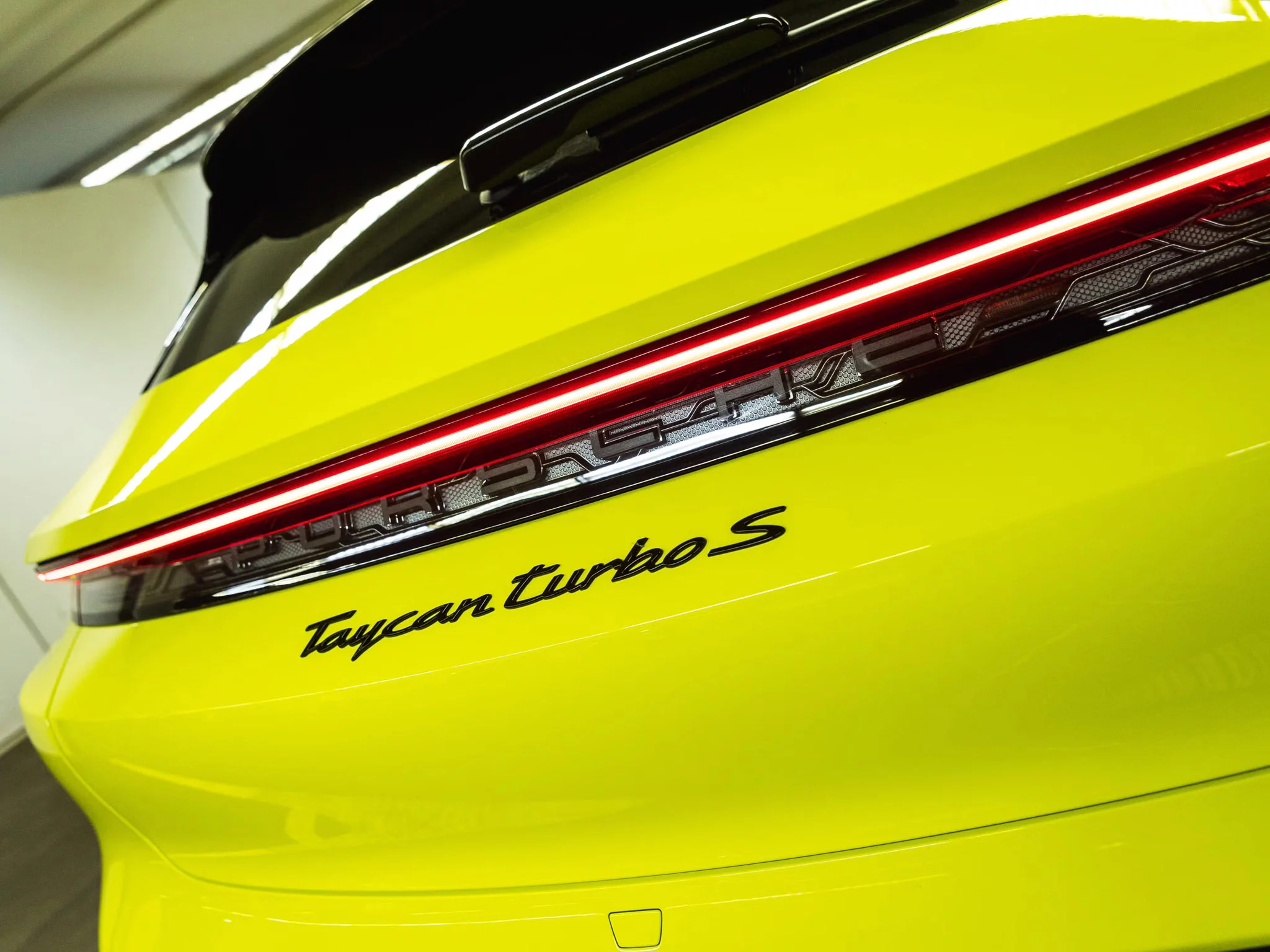 Acid Green Porsche Taycan