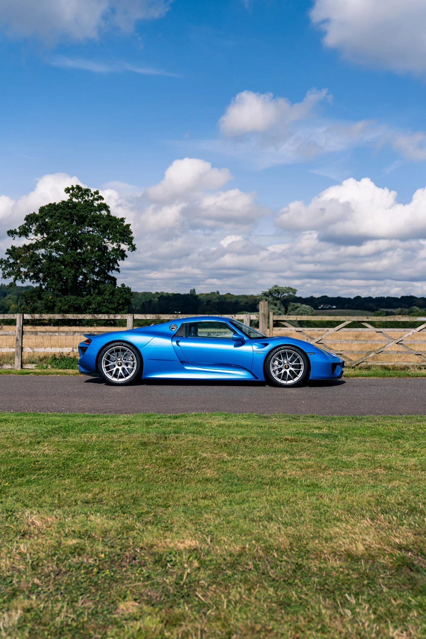Cerulean Blue Porsche 918 Spyder