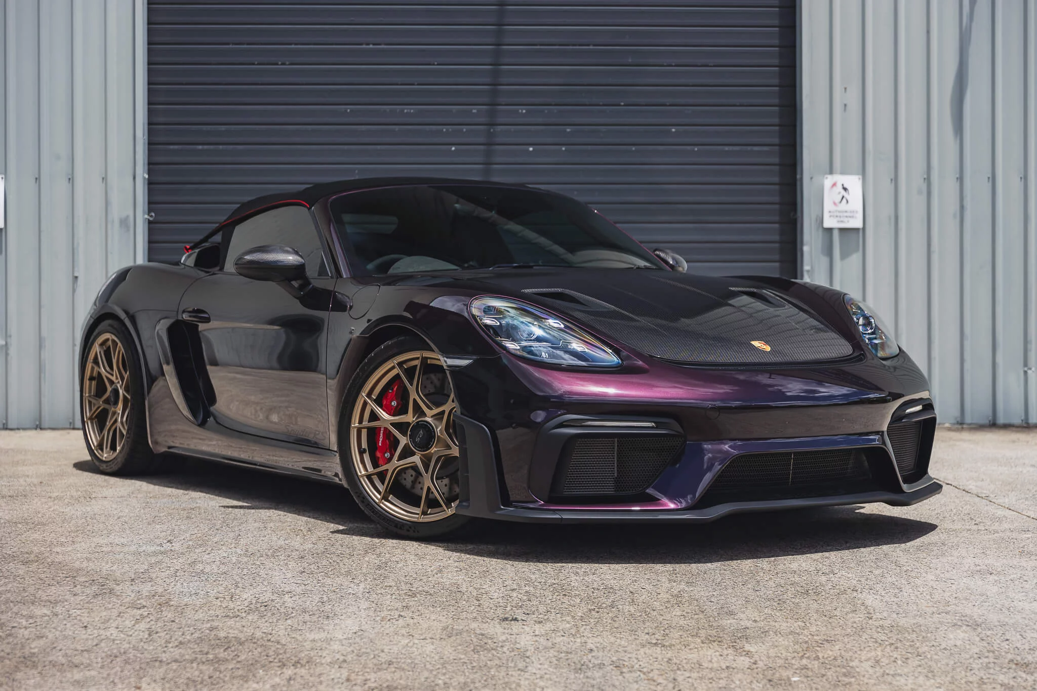 Amethyst Metallic Porsche 718 Spyder RS
