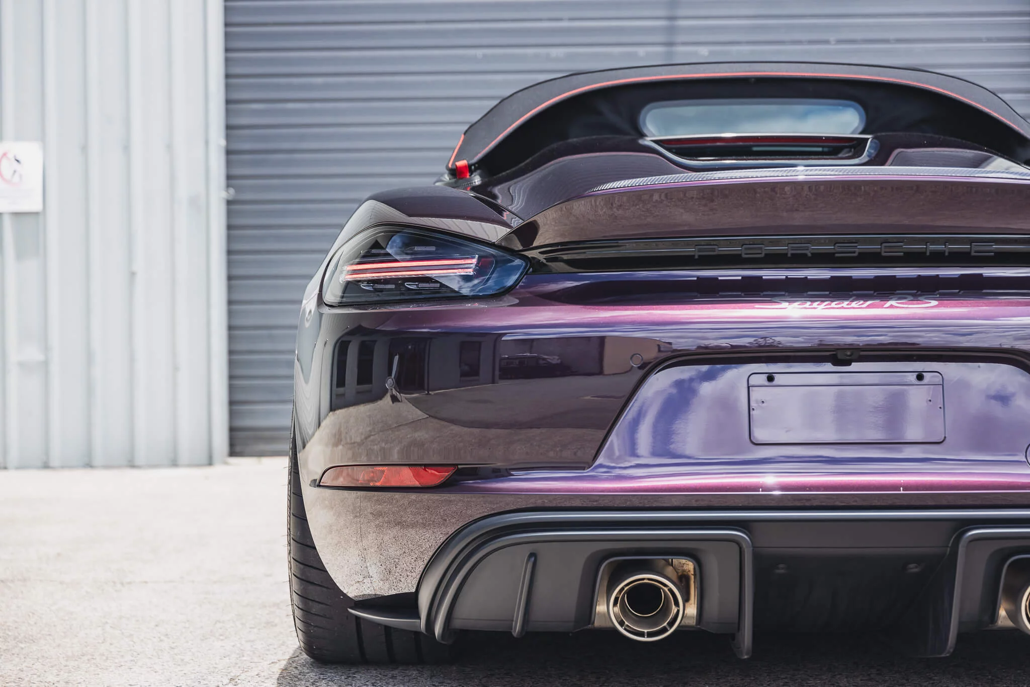 Amethyst Metallic Porsche 718 Spyder RS
