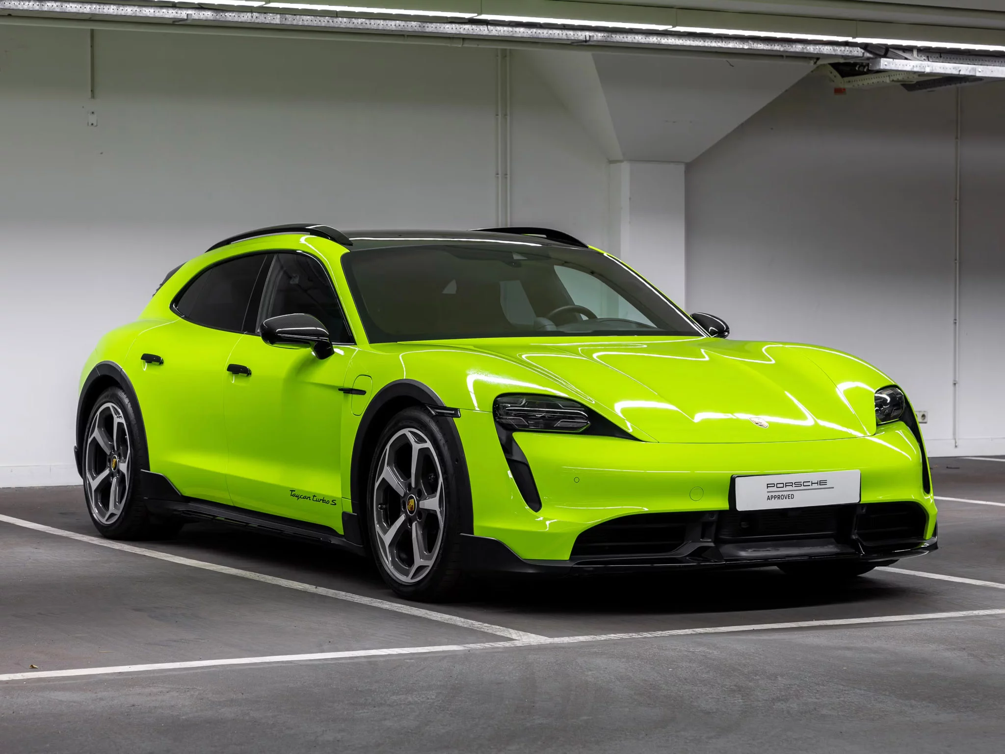 Acid Green Porsche Taycan