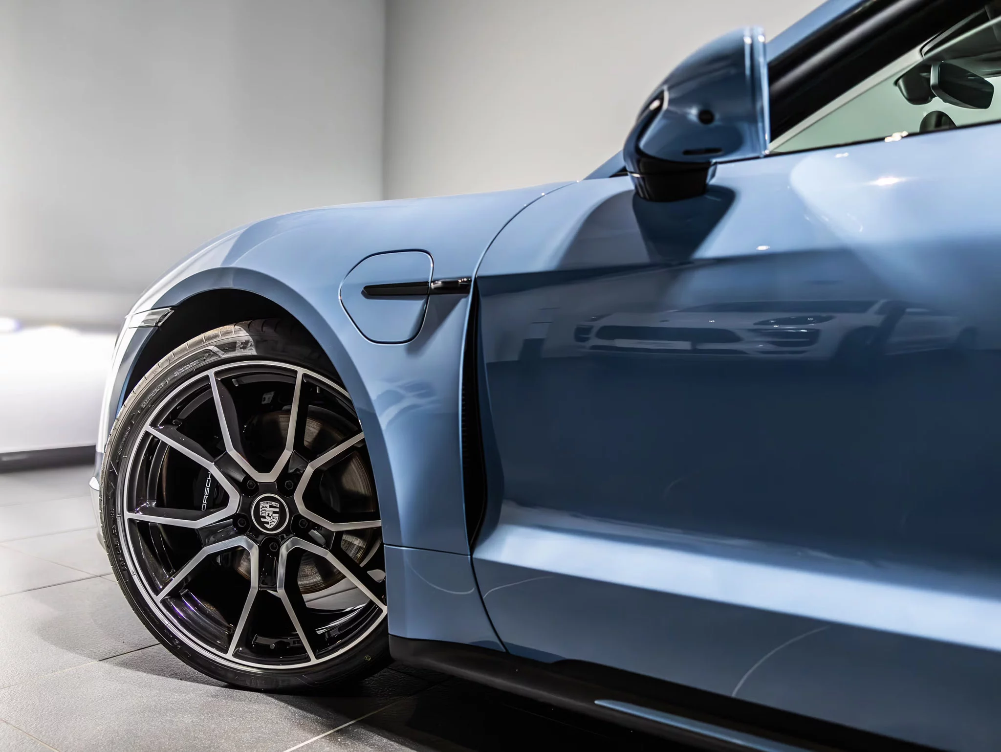 Etna Blue Porsche Taycan