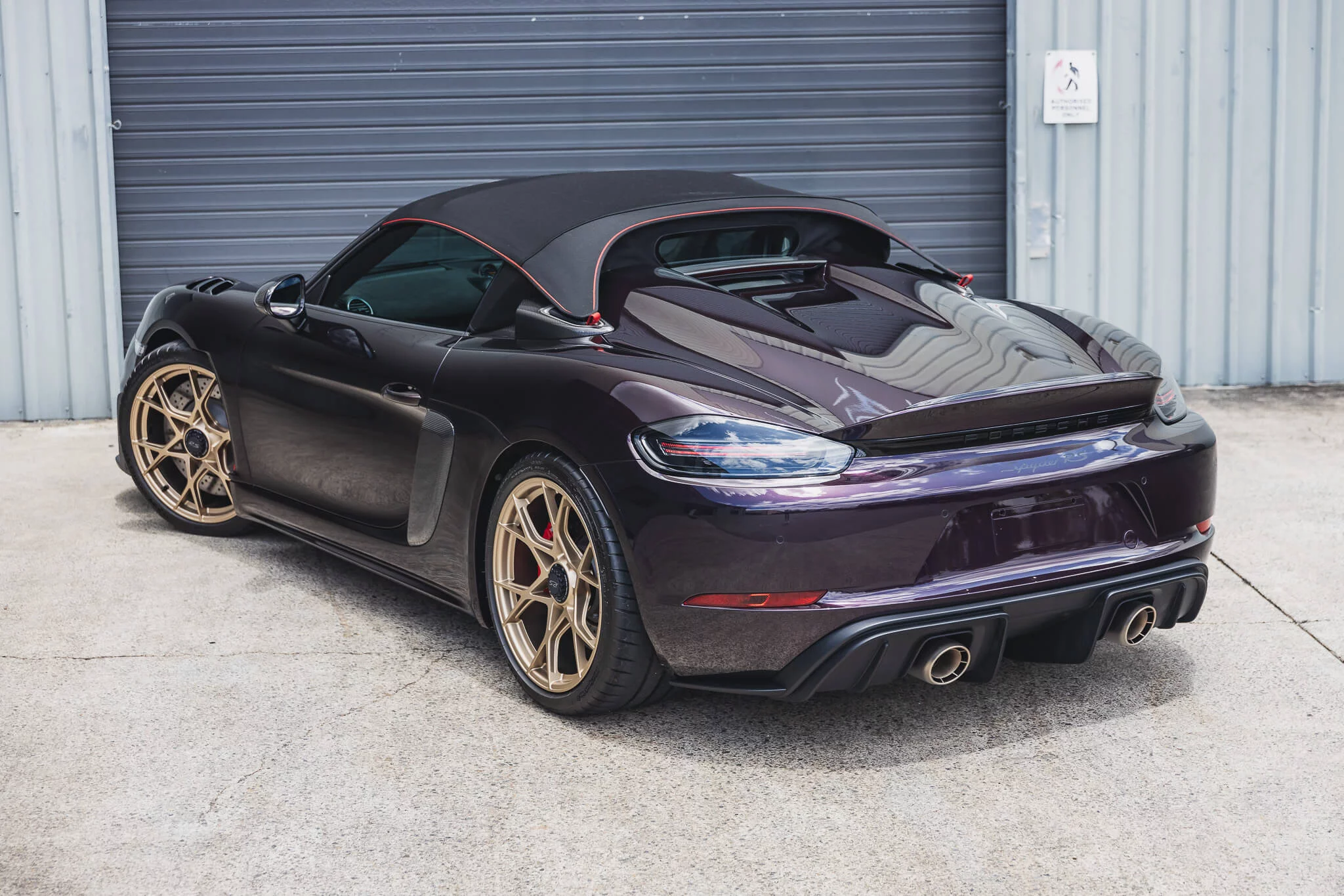 Amethyst Metallic Porsche 718 Spyder RS