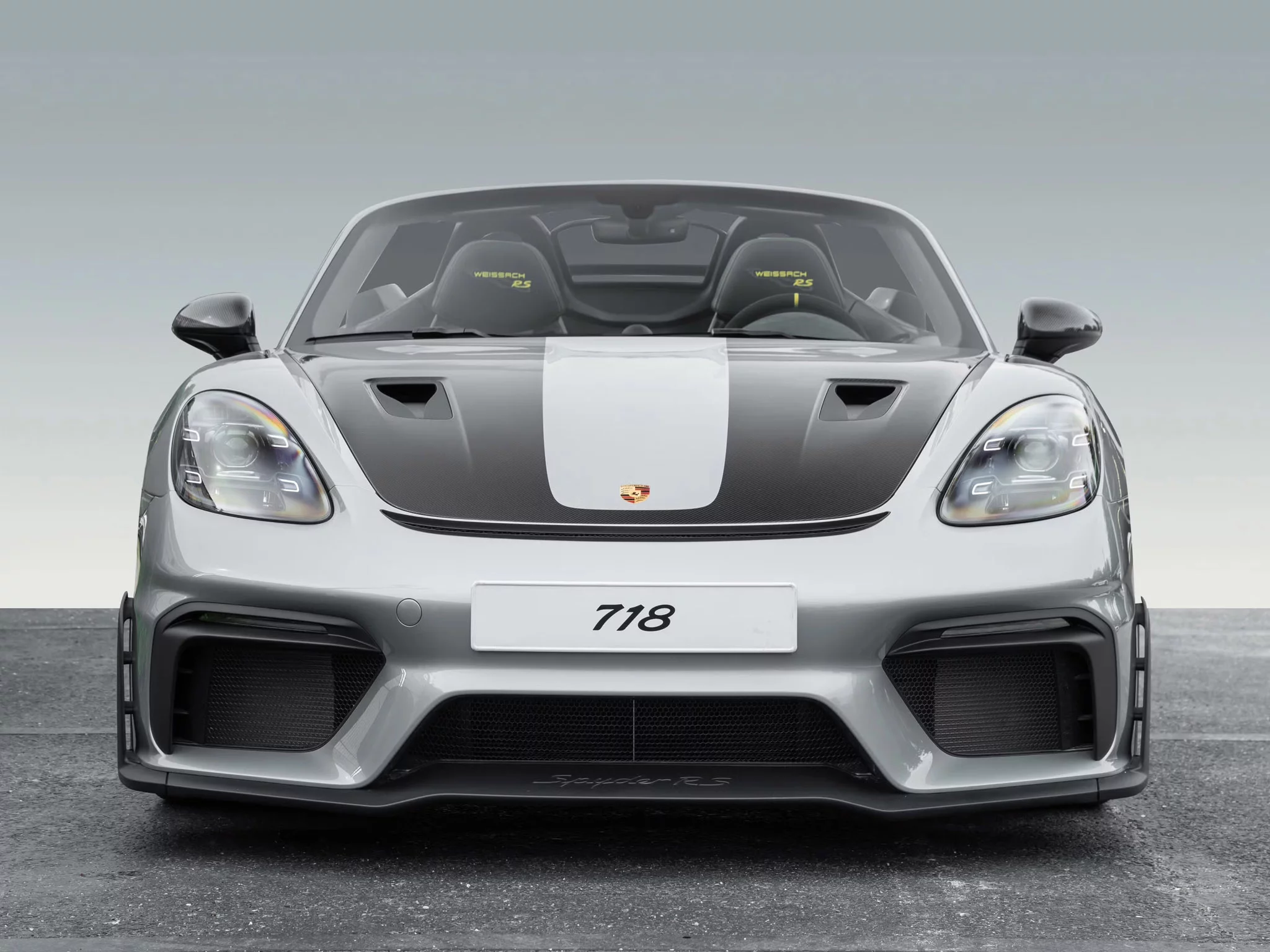 Fish Silver Grey Metallic Porsche 718 Spyder RS