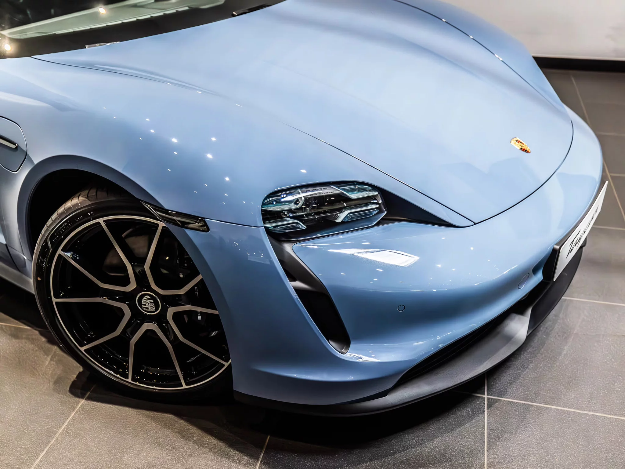 Etna Blue Porsche Taycan
