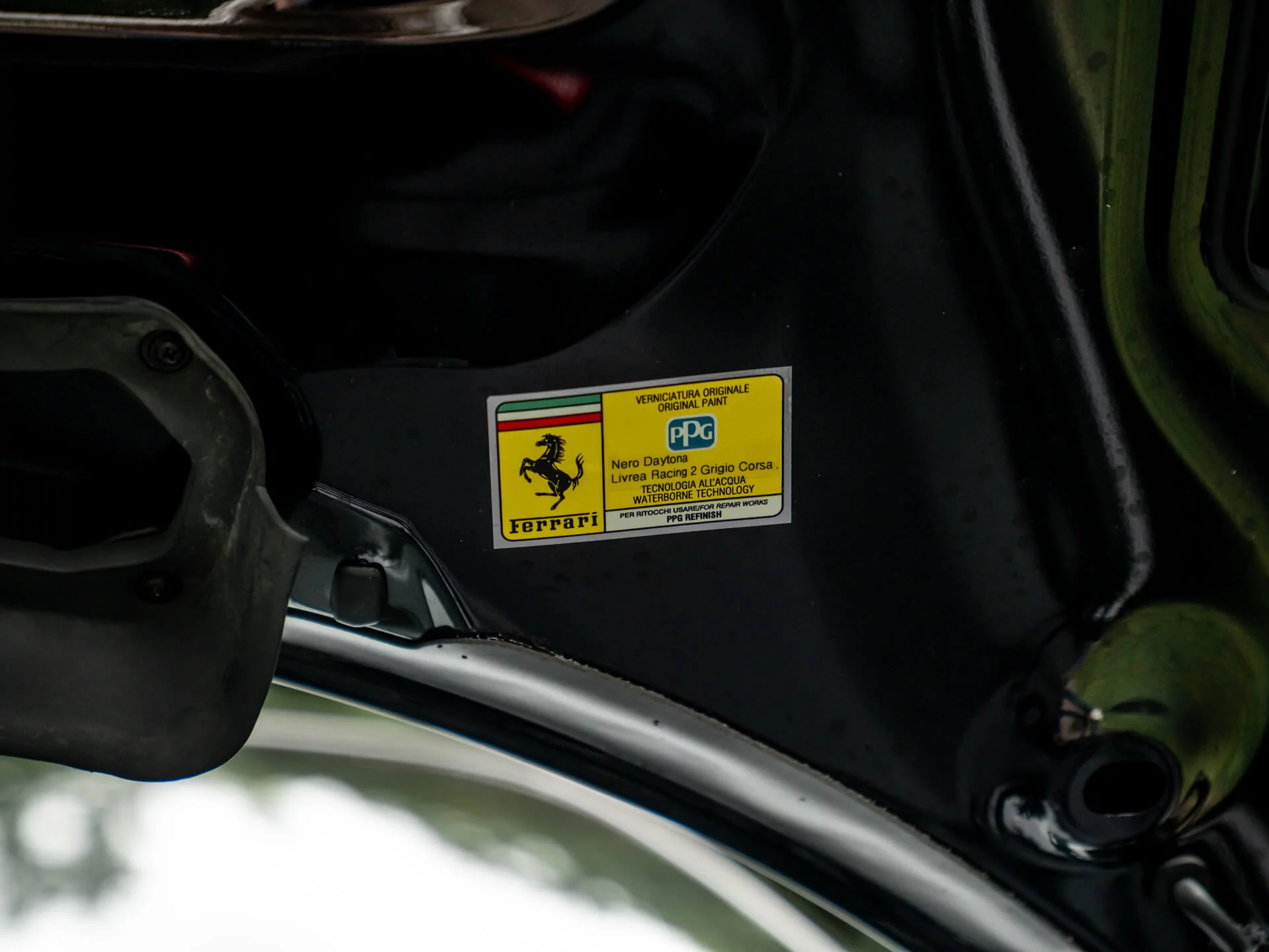 Paint code sticker