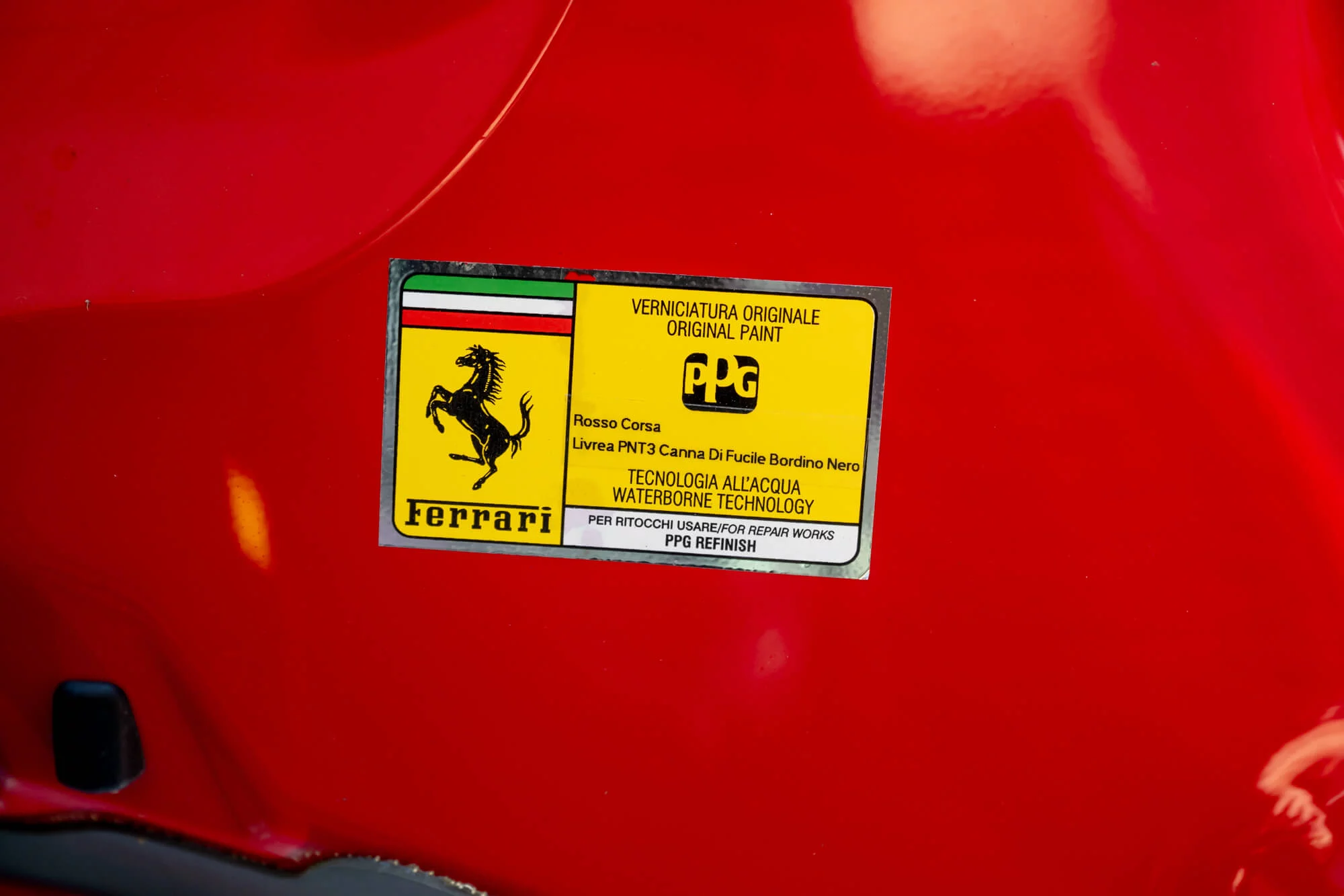 Paint code sticker